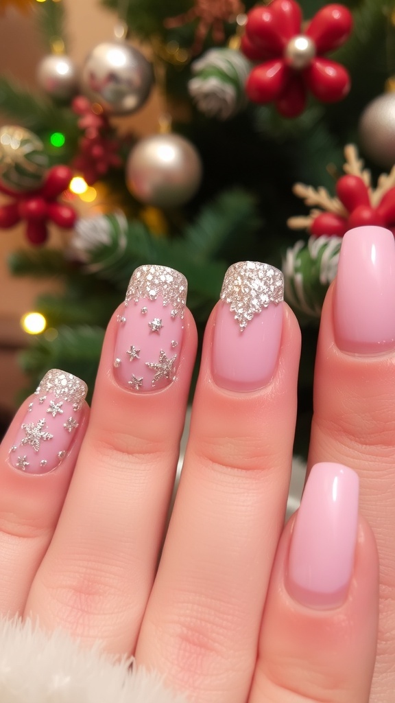 Elegant Pink Christmas and New Year Elegant pink Christmas and New Year
